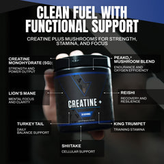 VEDGE Creatine+ powder scoop ready for daily strength training