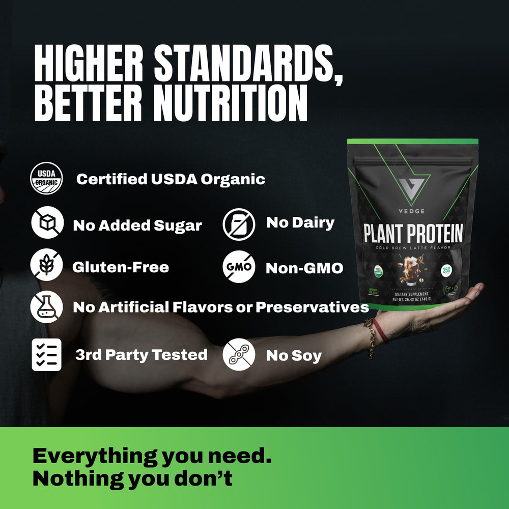VEDGE packaging shows dairy-free gluten-free and allergen-friendly labels.