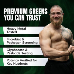VEDGE Nutrition Organic Greens morning smoothie suggesting sustained energy.