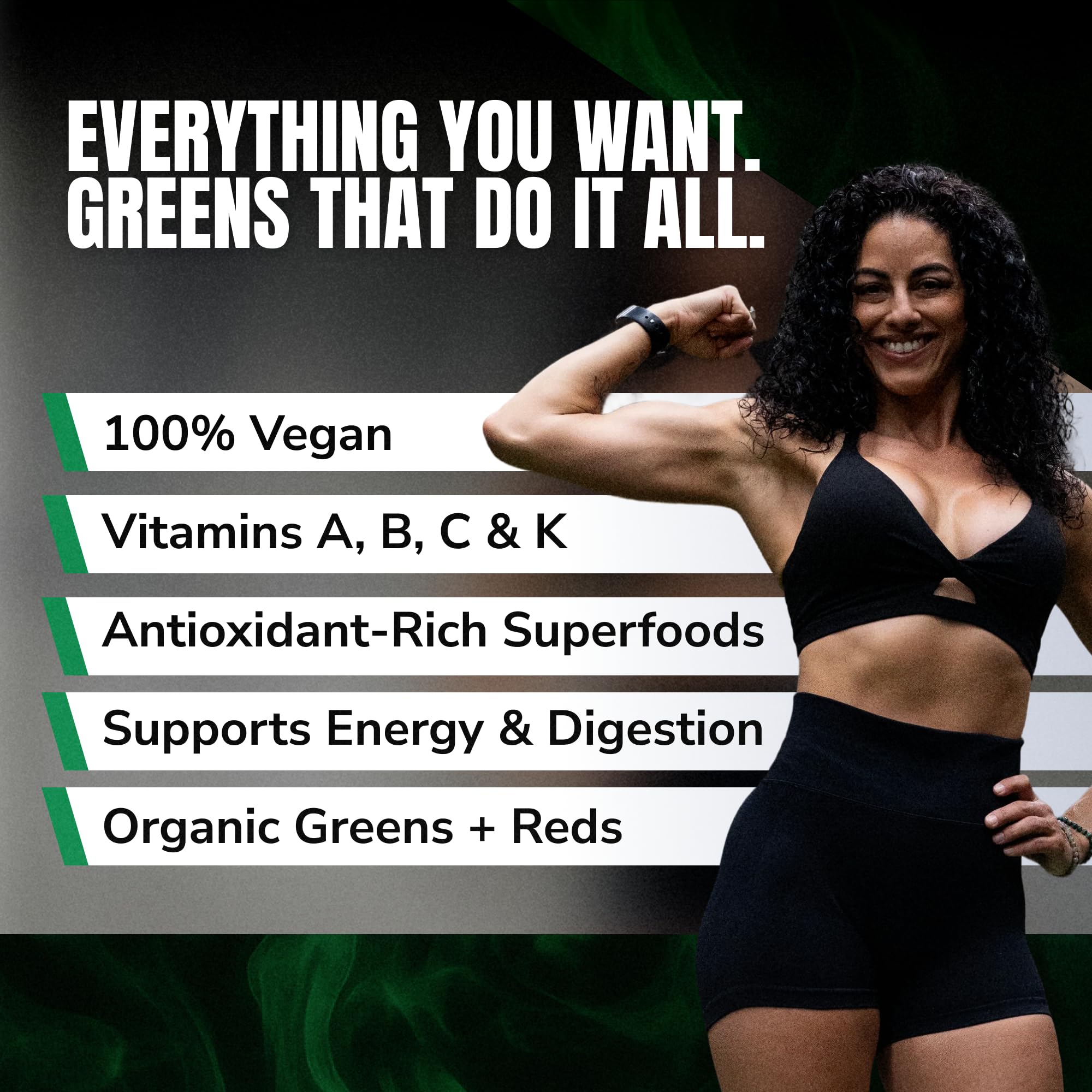 VEDGE Nutrition Organic Greens scoop ready to measure for a balanced energy boost.