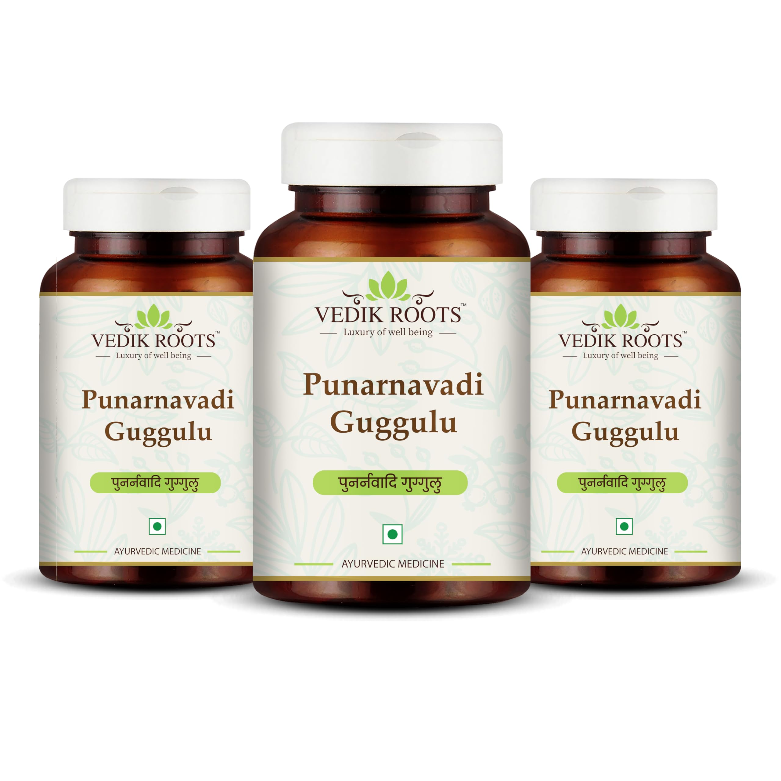 VEDIKROOTS Punarnavadi Guggulu bottle for daily kidney and liver wellness