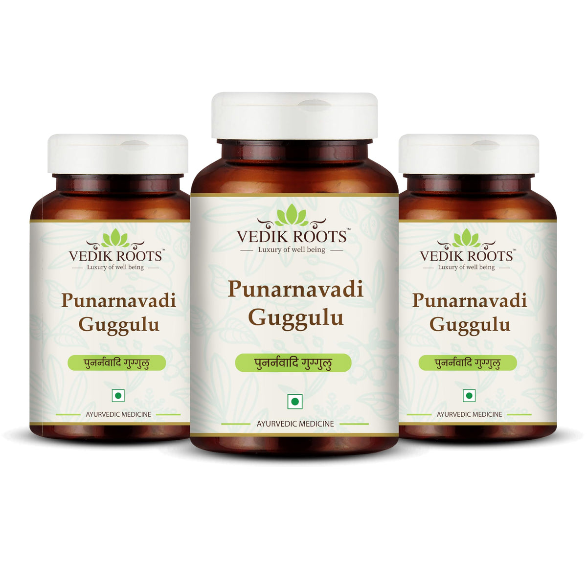 VEDIKROOTS Punarnavadi Guggulu bottle for daily kidney and liver wellness