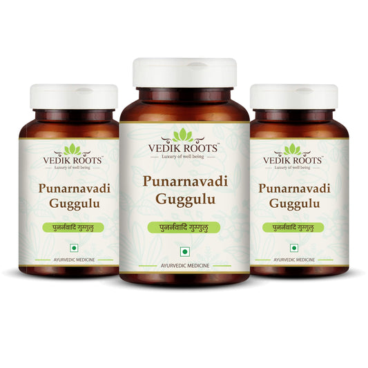 VEDIKROOTS Punarnavadi Guggulu bottle for daily kidney and liver wellness