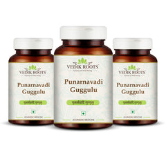 VEDIKROOTS Punarnavadi Guggulu bottle for daily kidney and liver wellness
