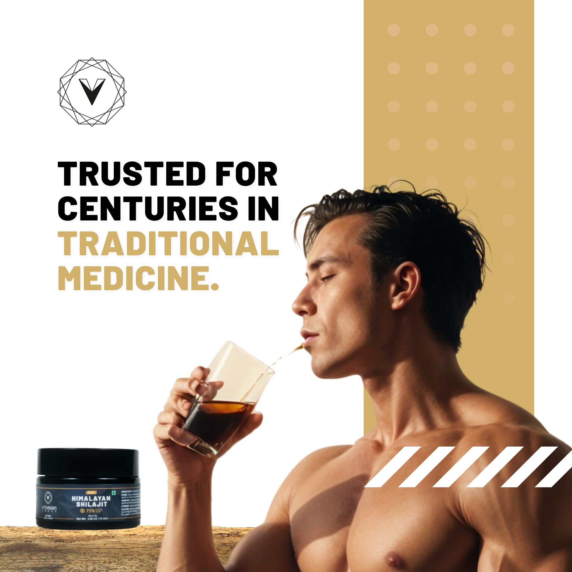 VedVision packaging label communicates brand integrity and product details
