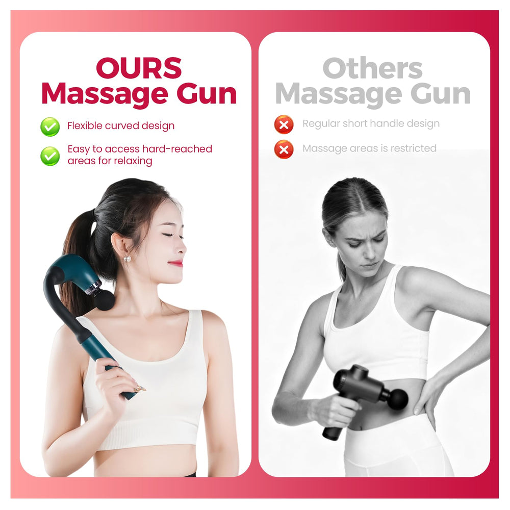 Veefy bullet head concentrates deep tissue work on knots.