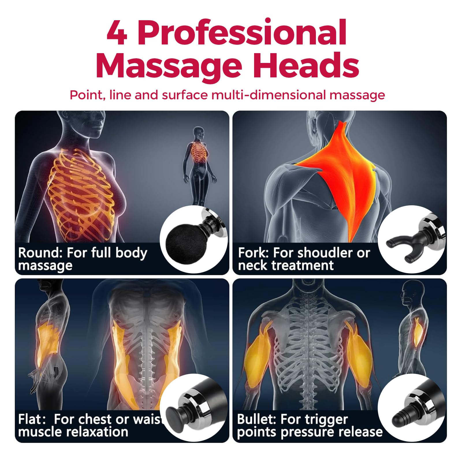 veefy bullet head concentrates percussion on tight knots in legs