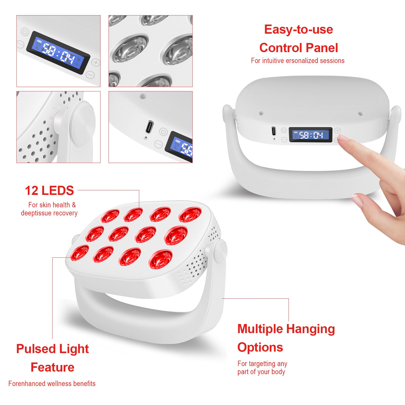 Veefy rechargeable battery feature highlights wireless sessions without cords.