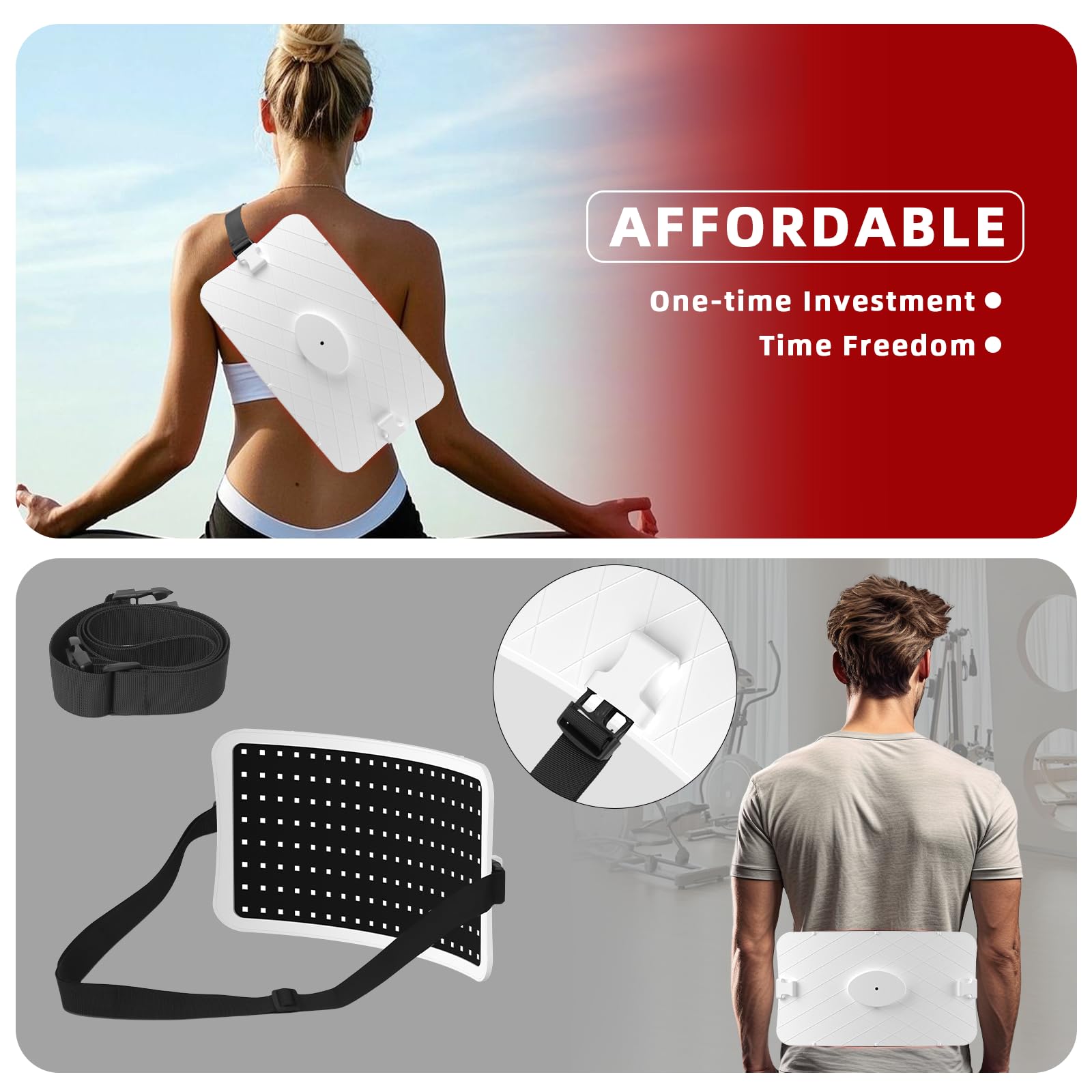 Veefy face-treatment setup delivering red and near-infrared light for facial care