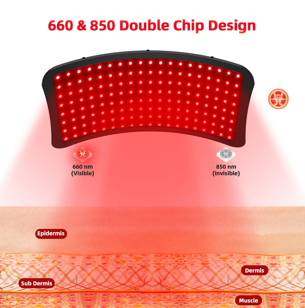 Veefy red light therapy lamp side view highlighting design and controls