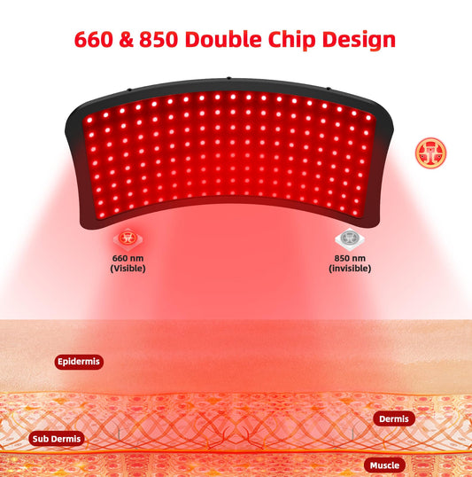 Veefy red light therapy lamp side view highlighting design and controls