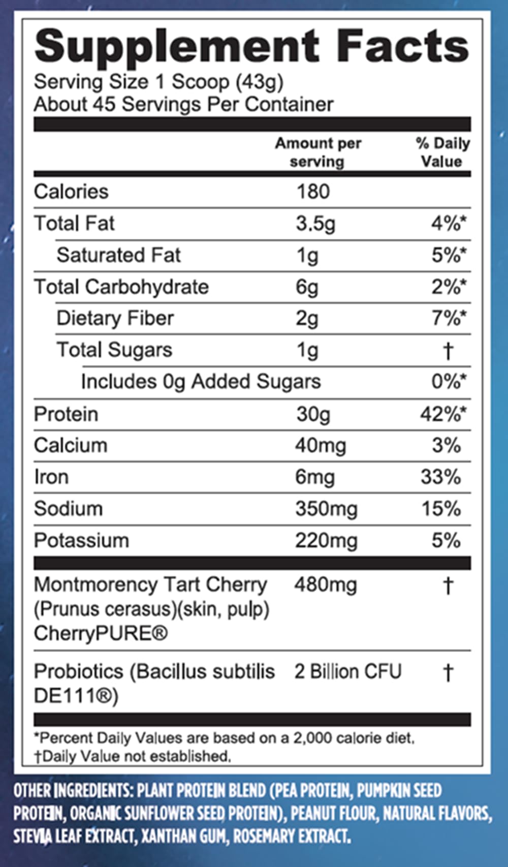 Close-up of Vega Sport Peanut Butter smoothie for rich texture.