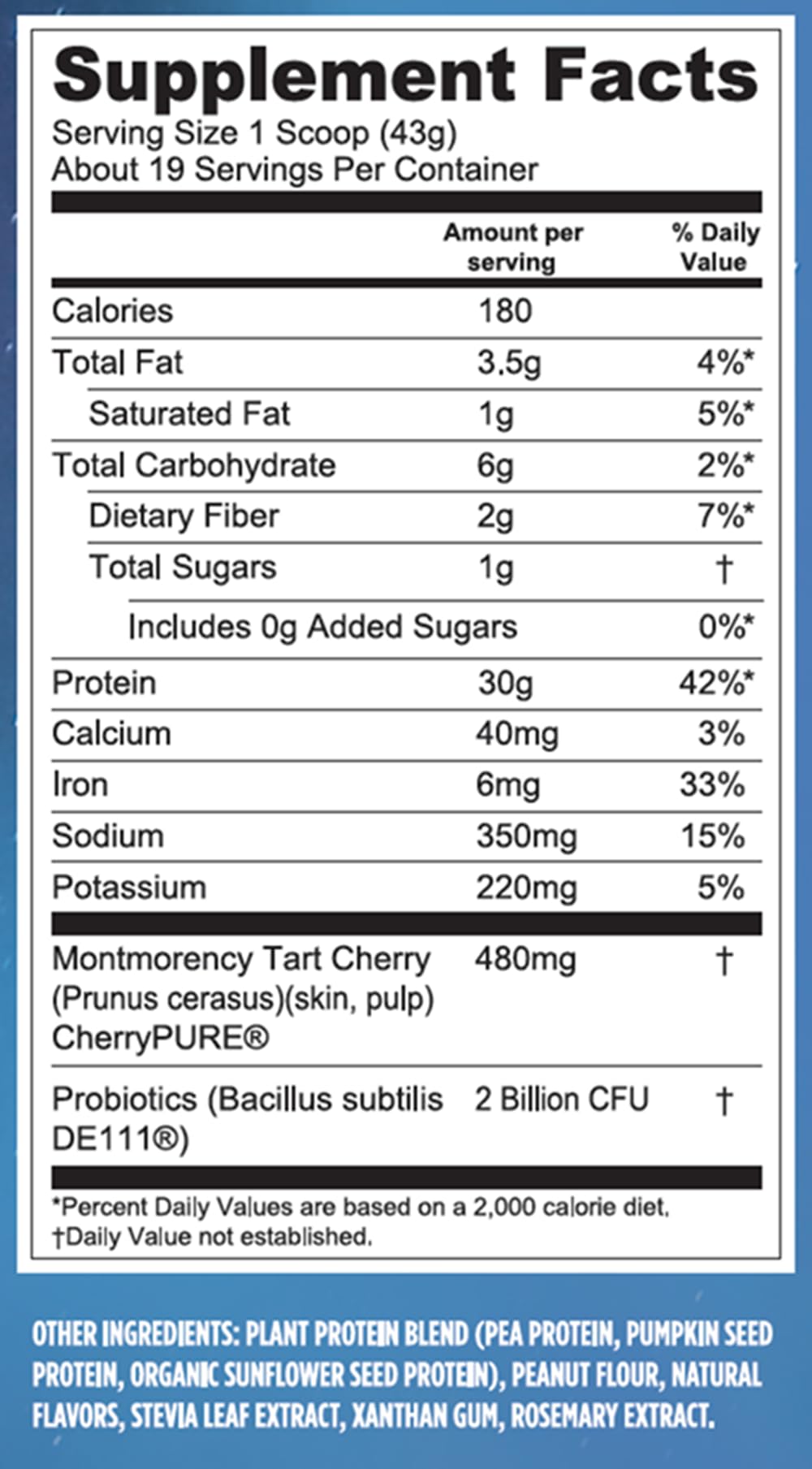 Scoop of Vega Sport protein powder being added to blender for smoothies