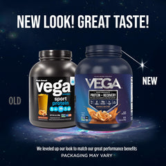Vega Sport Vegan Protein Chocolate shake in glass for post-workout