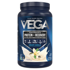 Vega Sport Vanilla protein powder canister for post-workout shakes and recovery