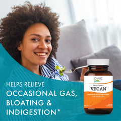 Probiotic-enriched Real-Zymes label shows daily digestive support for irregular meals.