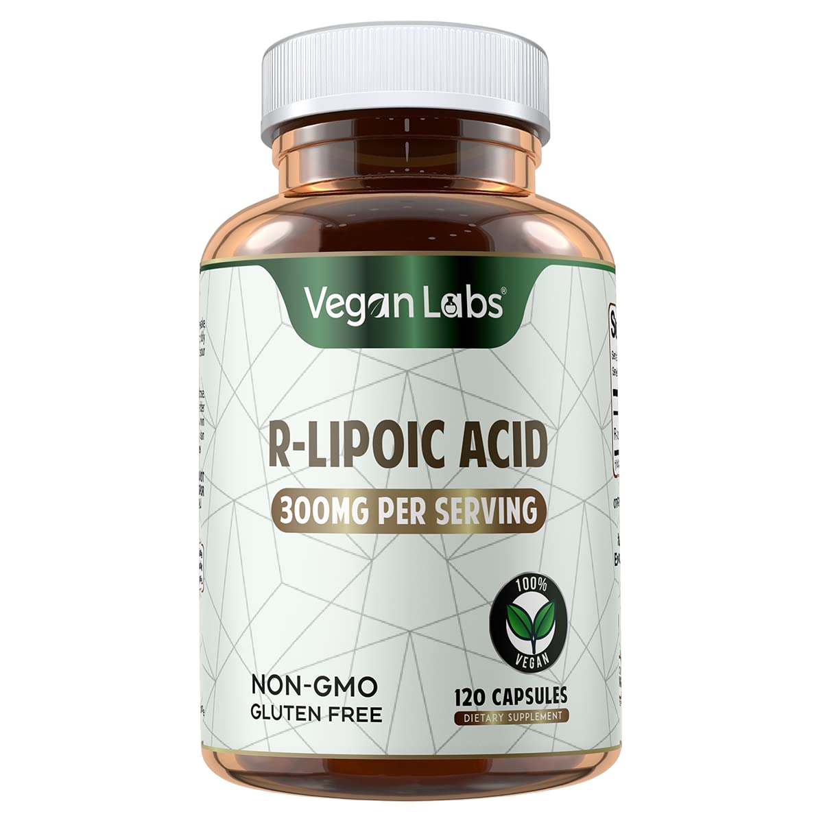 Vegan Labs R-Lipoic Acid capsules for easy daily vegan supplementation.