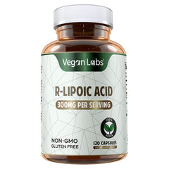 Vegan Labs R-Lipoic Acid capsules for easy daily vegan supplementation.