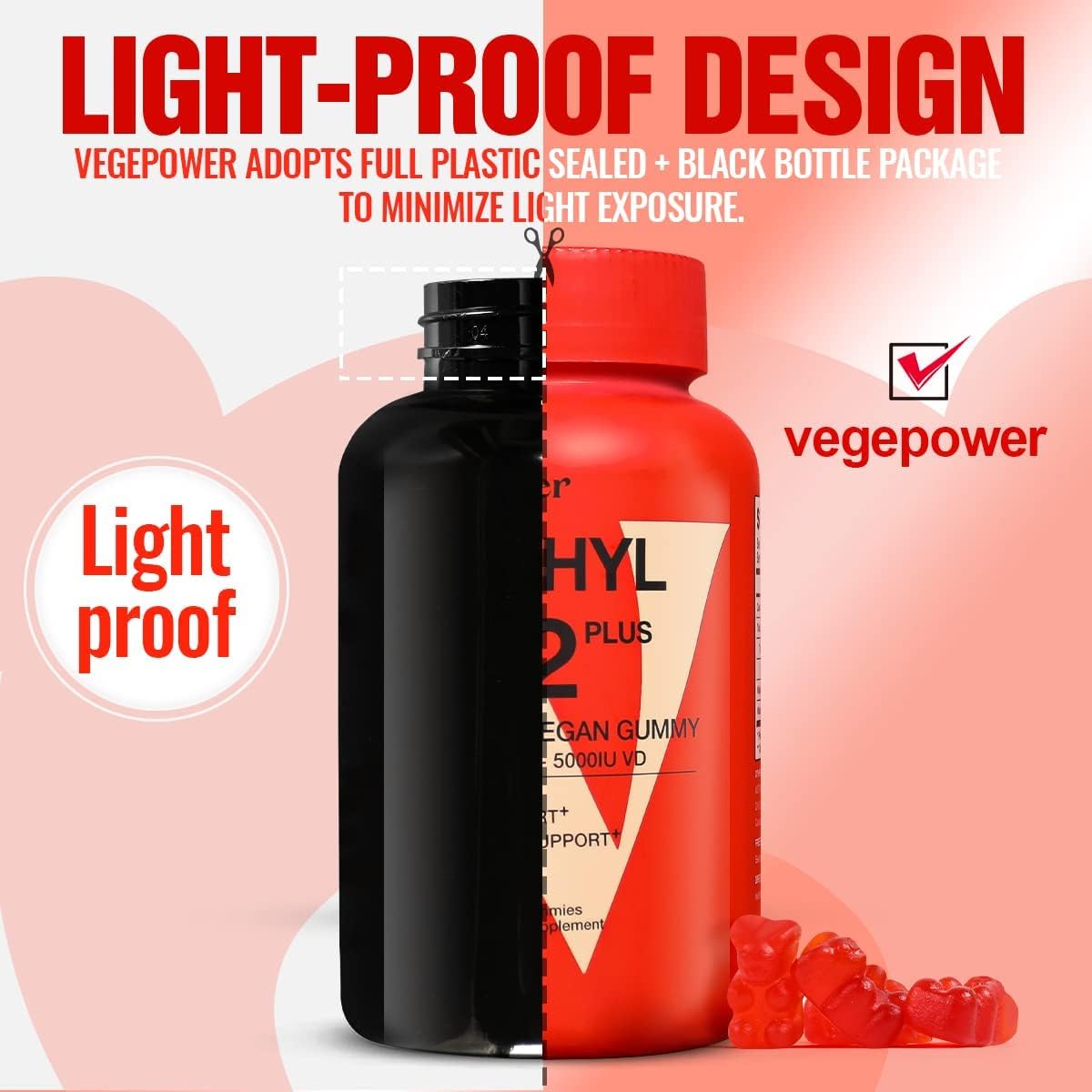 VEGEPOWER B12 D3 supplement for adults in a convenient daily format.