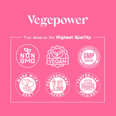 VEGEPOWER Biotin Gummies strawberry flavor close-up for a tasty routine.