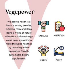 Vegepower iron gummies vegan-friendly label highlights plant-based nutrition.