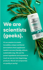VEGETOLOGY omega-3 bottle suitable for kids and adults in family routine.