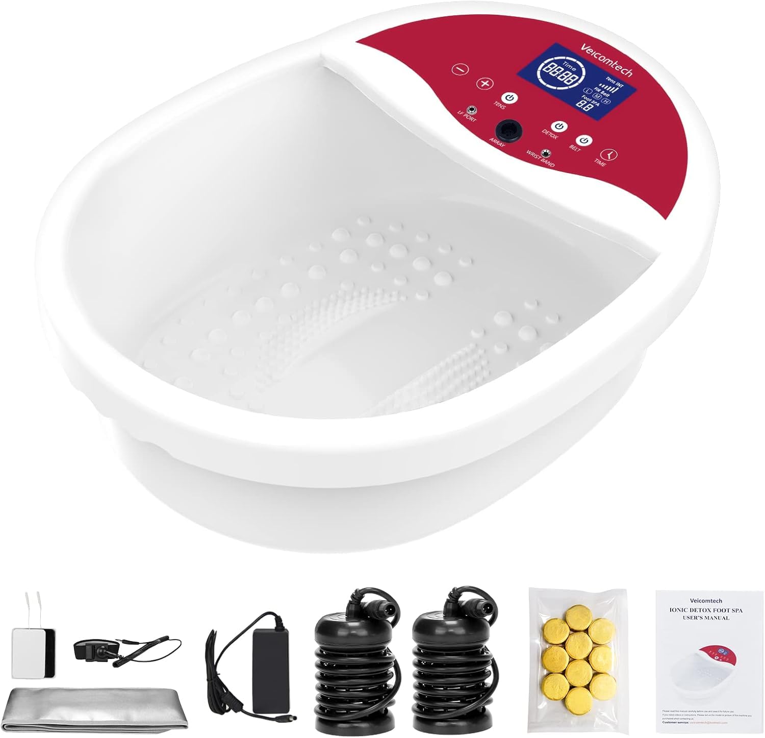 Veicomtech Ionic Foot Detox Machine front view supports at-home relaxation and spa routines