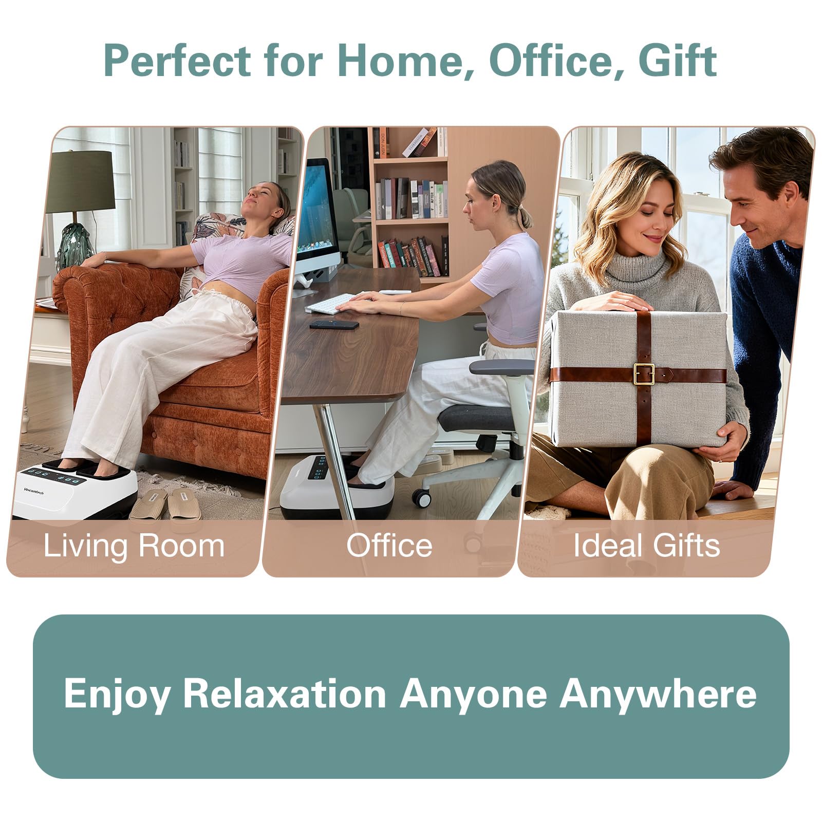 Veicomtech in-use shot conveys a relaxing routine after a long day