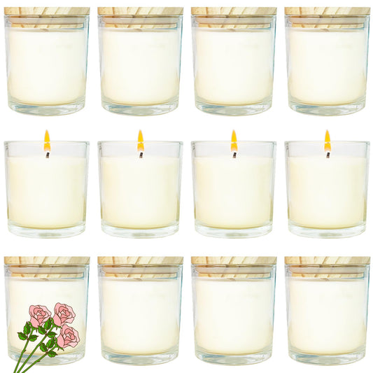 Veiuwa rose-scented mini candles in 6 oz jars for intimate evenings.