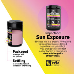 Véla Pre-Workout lemon-berry steps illustrate simple preparation and on the go.