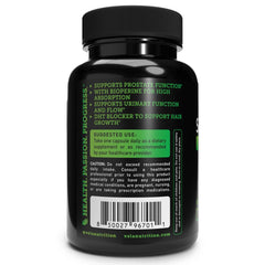 Easy-to-swallow Véla Saw Palmetto capsule for everyday wellness.