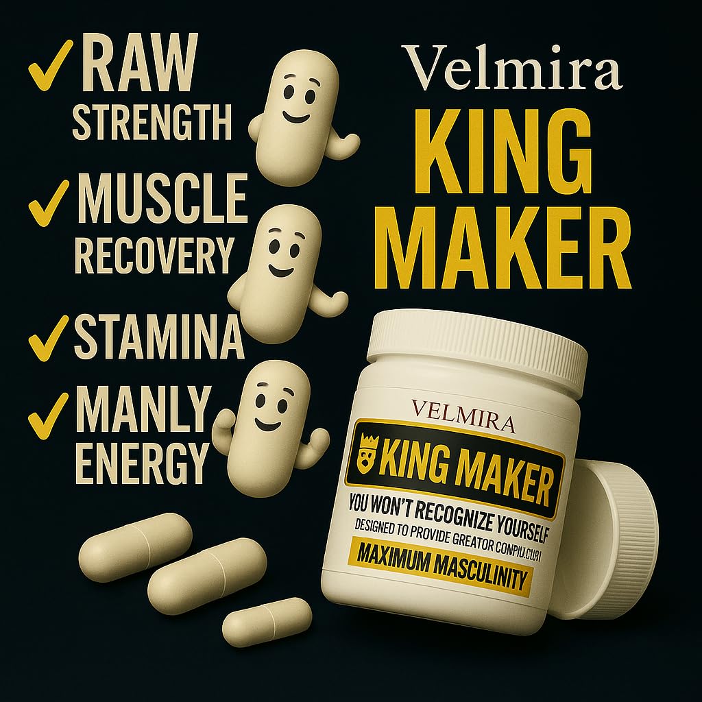 Velmira King Maker GMP-certified seal evident on product label