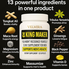 Velmira King Maker bottles indicate muscle recovery potential during workouts