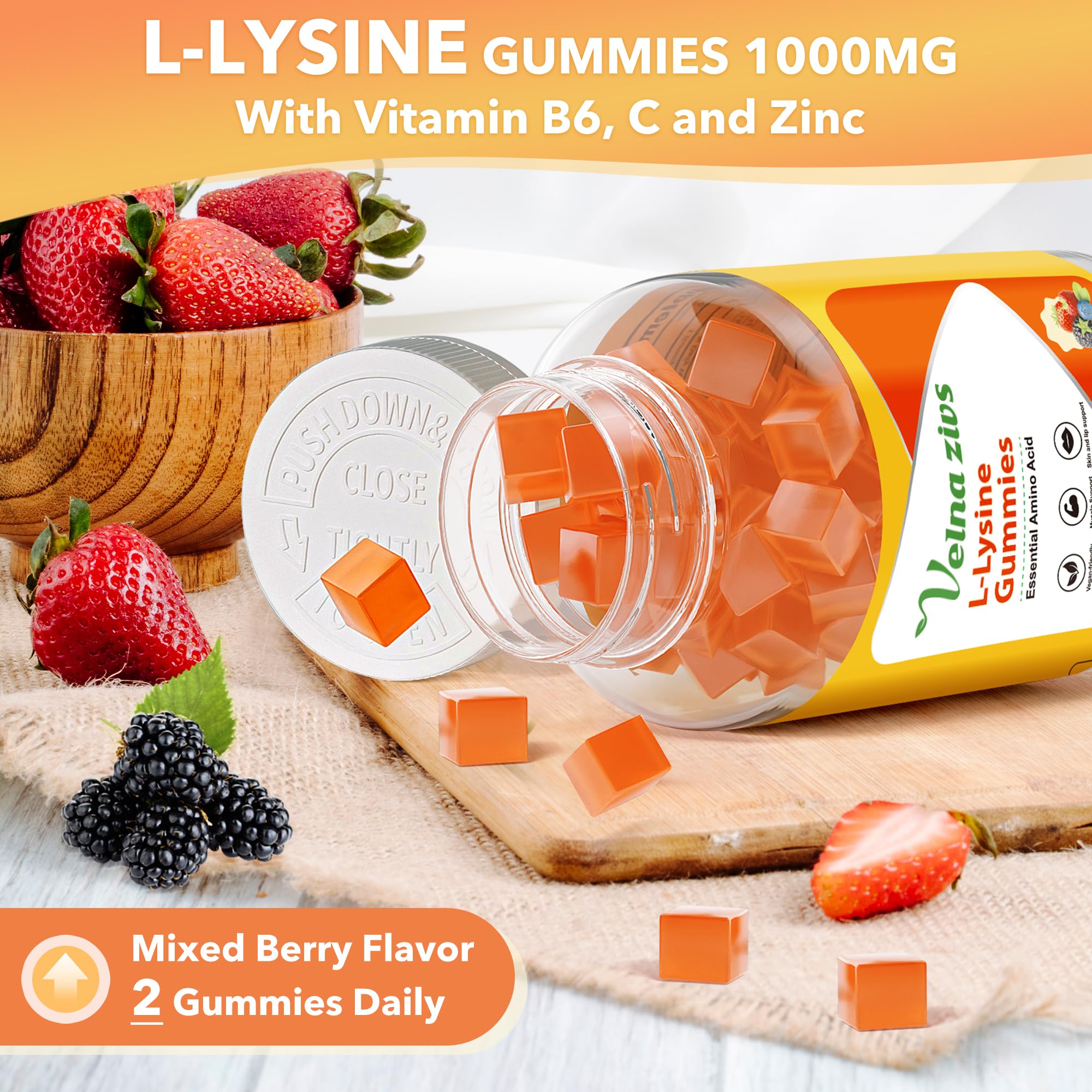 Close-up of soft chewable texture for easy daily intake.