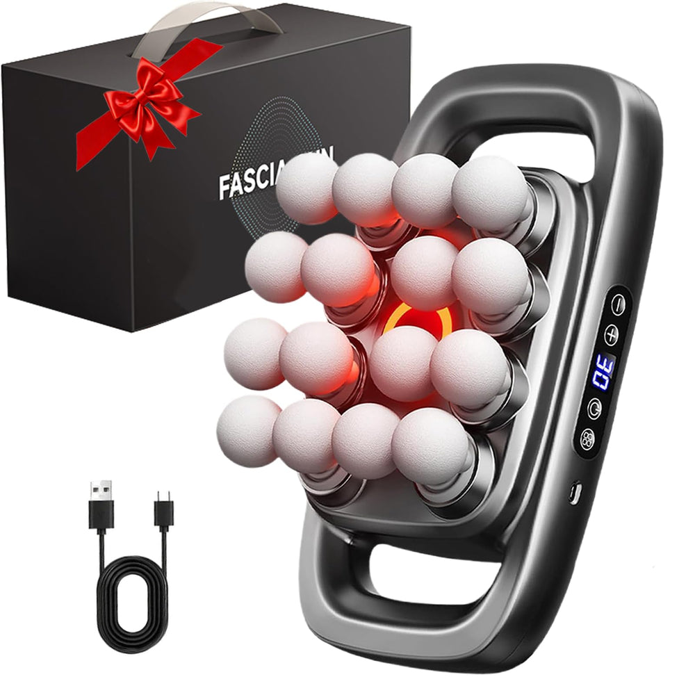 Veloreva Pro 16-head massage gun close-up for targeted deep tissue work