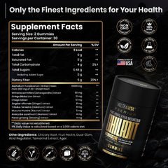 VeltraVita Himalayan Shilajit Gummies natural backdrop signaling premium sourcing