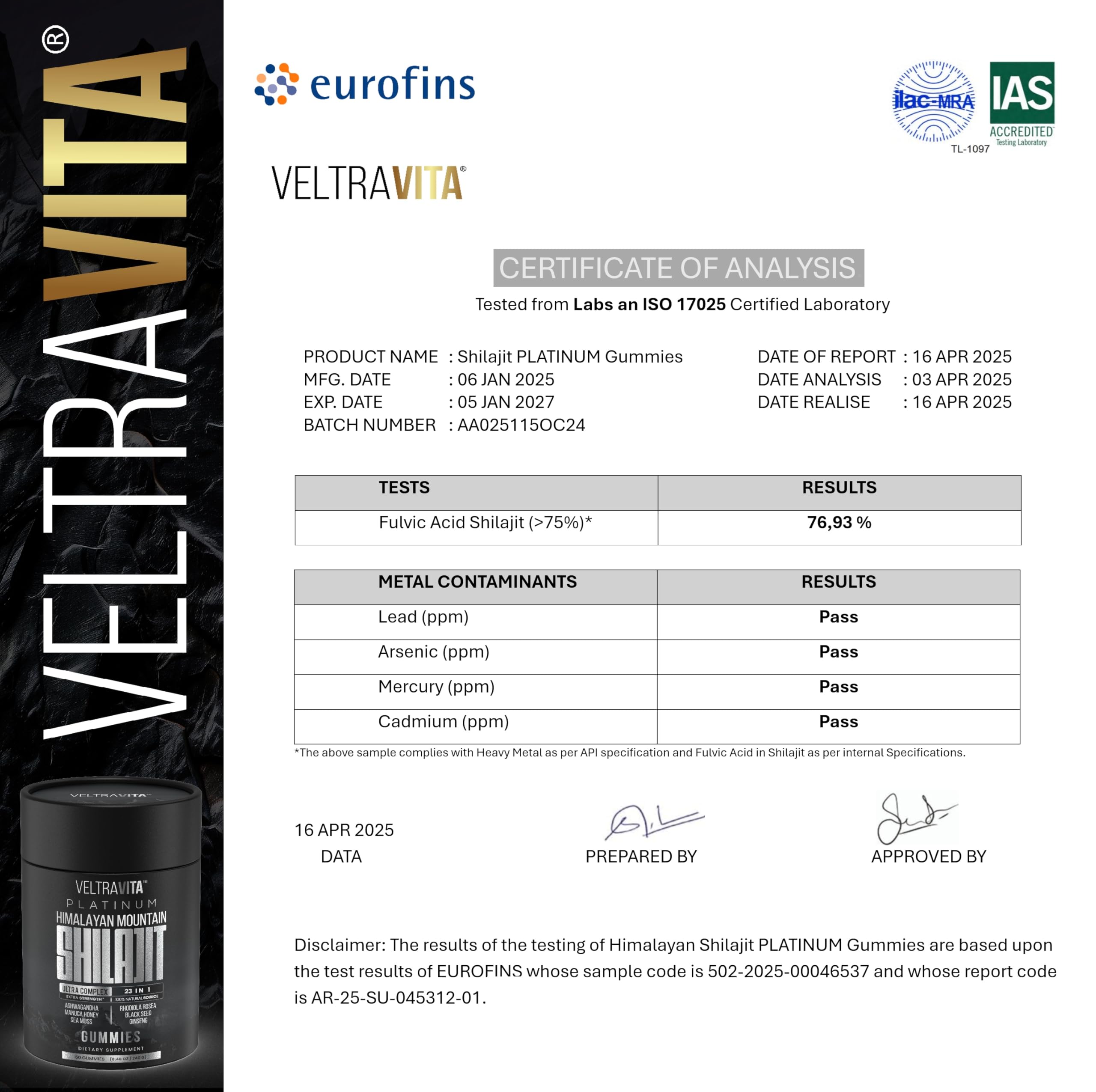 VeltraVita Manuka honey medical grade tube for natural sweetness