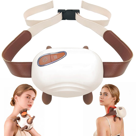 Veniveta neck and shoulder massager with hands in use for targeted relief
