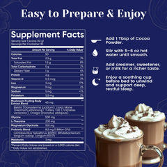 Venture Pal mushroom cocoa ingredients label details probiotic and digestive support.