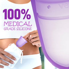 Venus cup is BPA-free, latex-free, and phthalate-free for safe use.