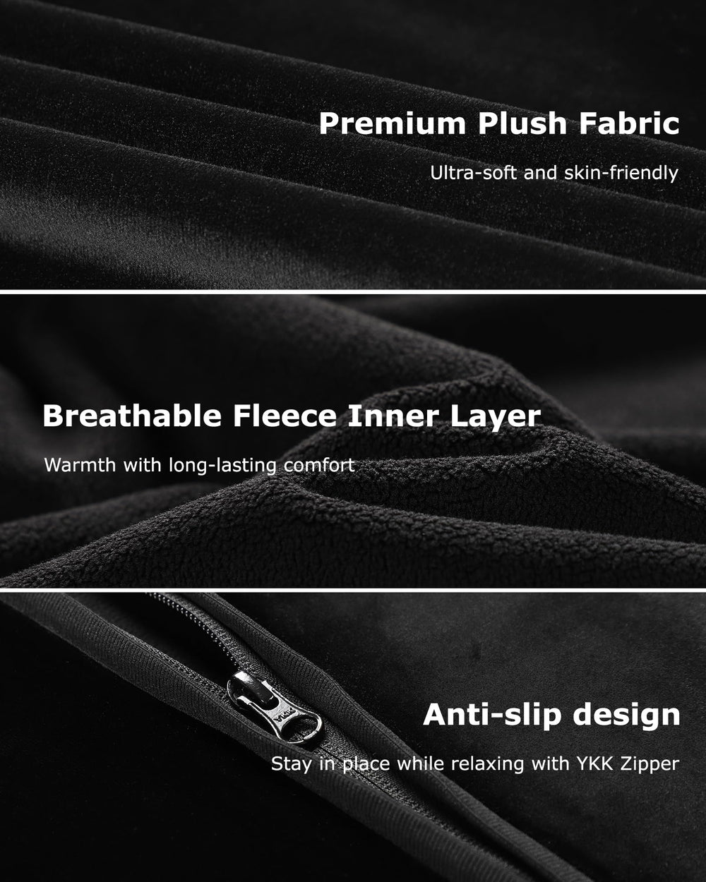 Venustas ultra-soft Aoli fleece lining against skin warmth