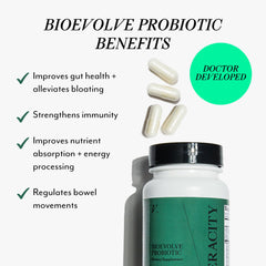 Veracity Metabolic Defense capsules close-up highlighting probiotic tablets.