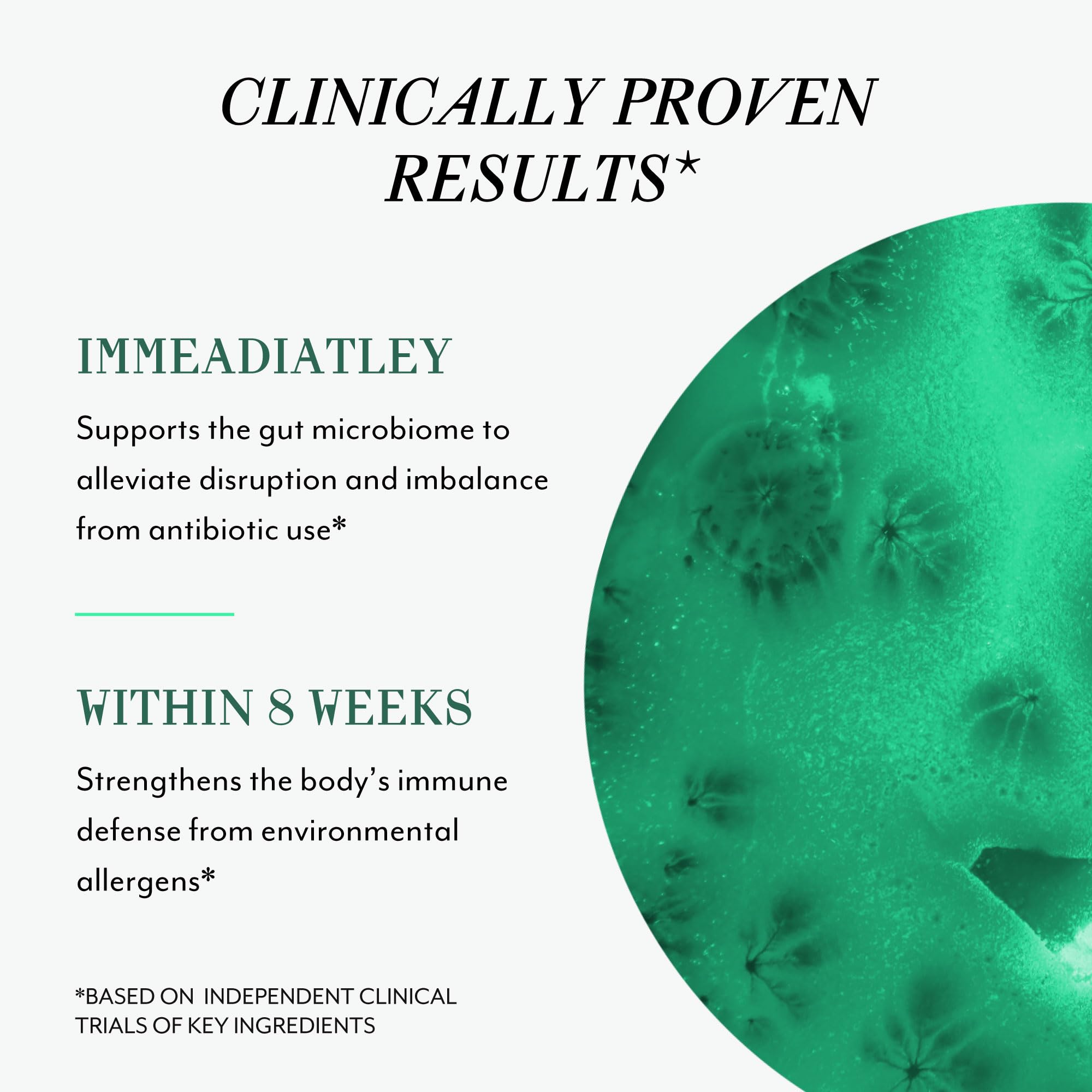Veracity Metabolic Defense label detail emphasizing potency and strains.