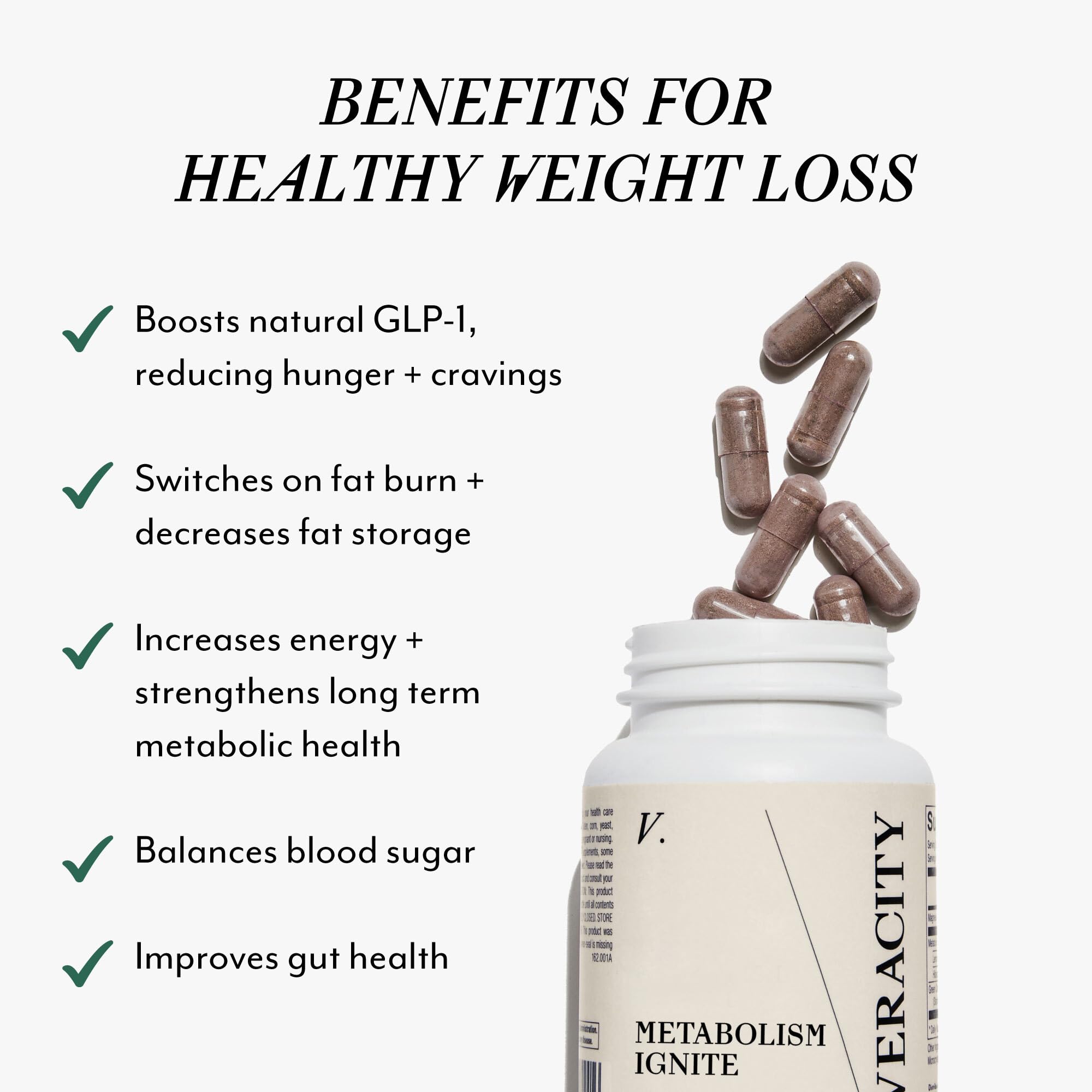 Veracity Metabolism Ignite ingredients list highlighting polyphenols and magnesium