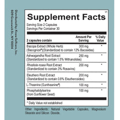 Veracity SelfCare Cortisol Calming capsules close-up highlighting adaptogen blend for stress resilience.