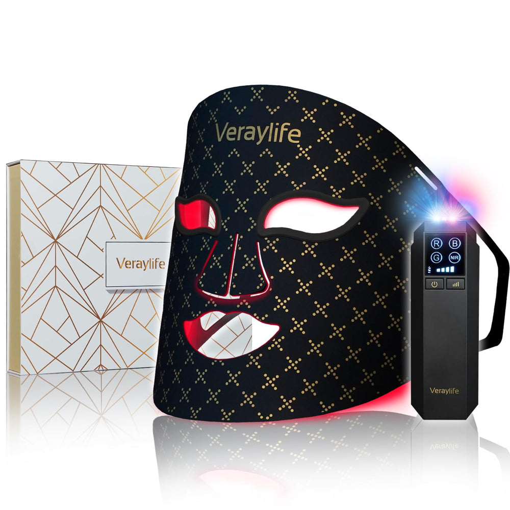 Veraylife red light mask front view for at-home facial therapy