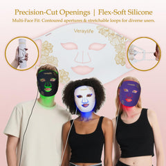 Veraylife ergonomic silicone strap and eye shields for comfortable daily use.