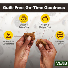 Unwrapped Verb Energy Bar Cookies and Cream ready to eat on the go.