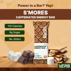 Verb Caffeinated Energy Bars Smores ingredients gluten-free oats and peanut butter