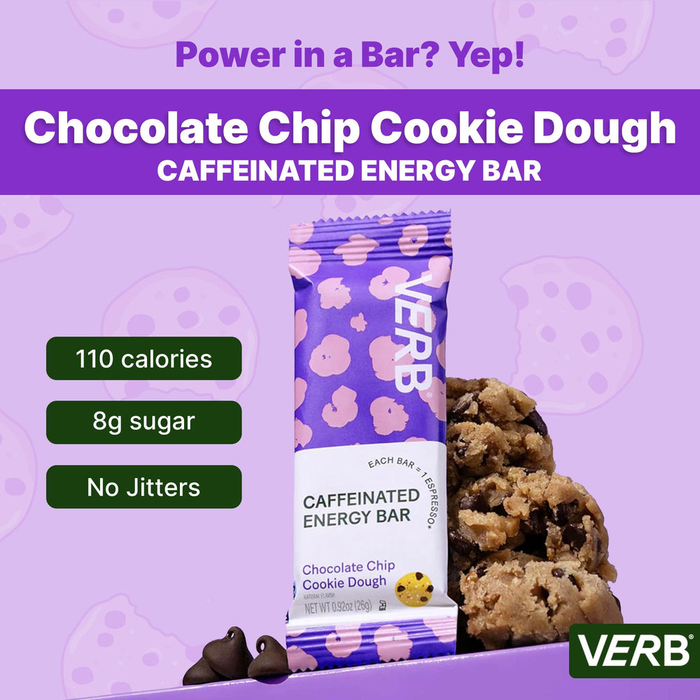 Ingredients panel of Verb Energy Bar Chocolate Chip Cookie Dough with recognizable components